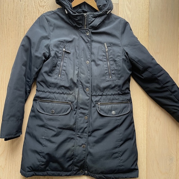 Michael Kors Down Jacket Women's Medium Removable Hood Navy Blue - Medium - Picture 5 of 5